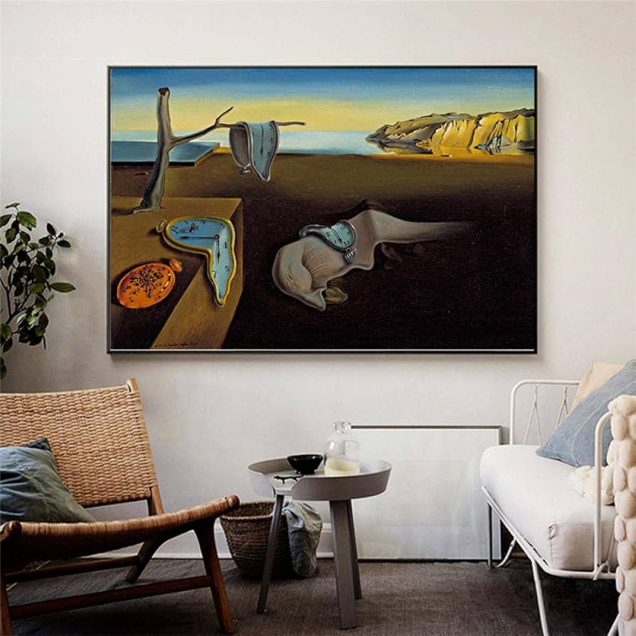 （美品） Dali サルバドールダリ ソフトセルフポートレート　額縁付き 美品） Dali サルバドールダリ ソフトセルフポートレート 額縁